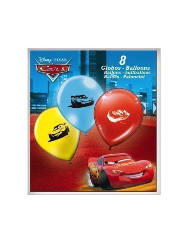 8 palloncini Cars espositore - di alta qualità, ideale per carnevale, feste a tema ed eventi speciali